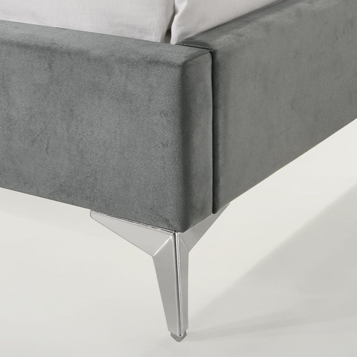 Amberley UPH Corner Bed with LED and USB - Vida Furniture (Laredo,TX)