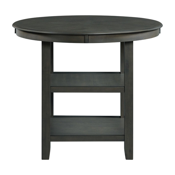 Amherst Counter Table w/Wood Leg Grey Finish - Vida Furniture (Laredo,TX)