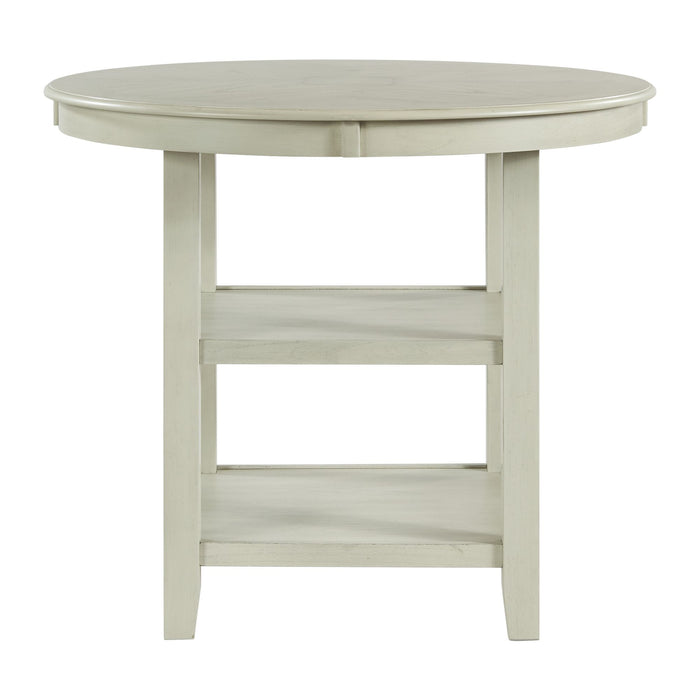Amherst Counter Table w/Wood Leg White Finish - Vida Furniture (Laredo,TX)