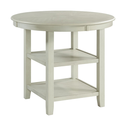 Amherst Counter Table w/Wood Leg White Finish - Vida Furniture (Laredo,TX)