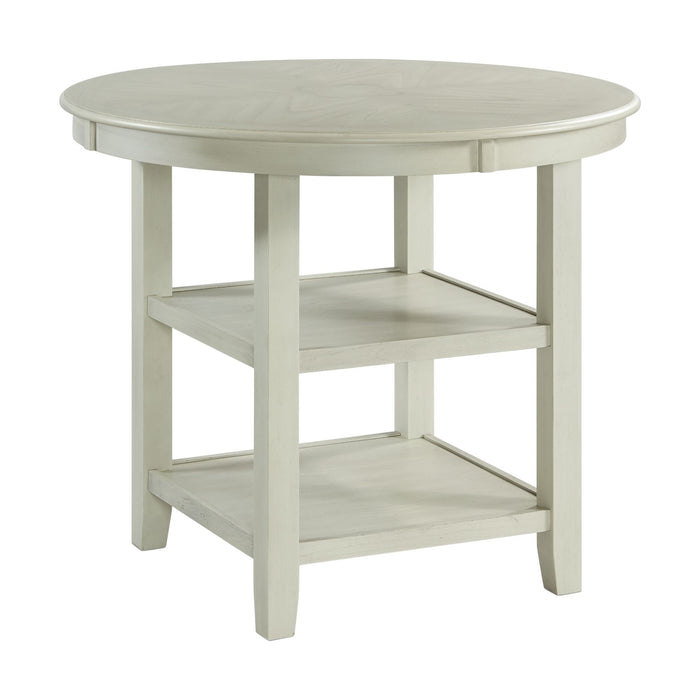 Amherst Counter Table w/Wood Leg White Finish - Vida Furniture (Laredo,TX)