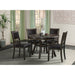Amherst Standard Height 5PC Dining Set-Table and Four Faux Leather Side Chairs in Walnut - Vida Furniture (Laredo,TX)