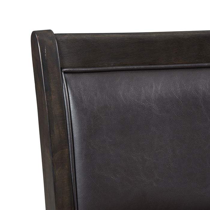 Amherst Standard Height 5PC Dining Set-Table and Four Faux Leather Side Chairs in Walnut - Vida Furniture (Laredo,TX)