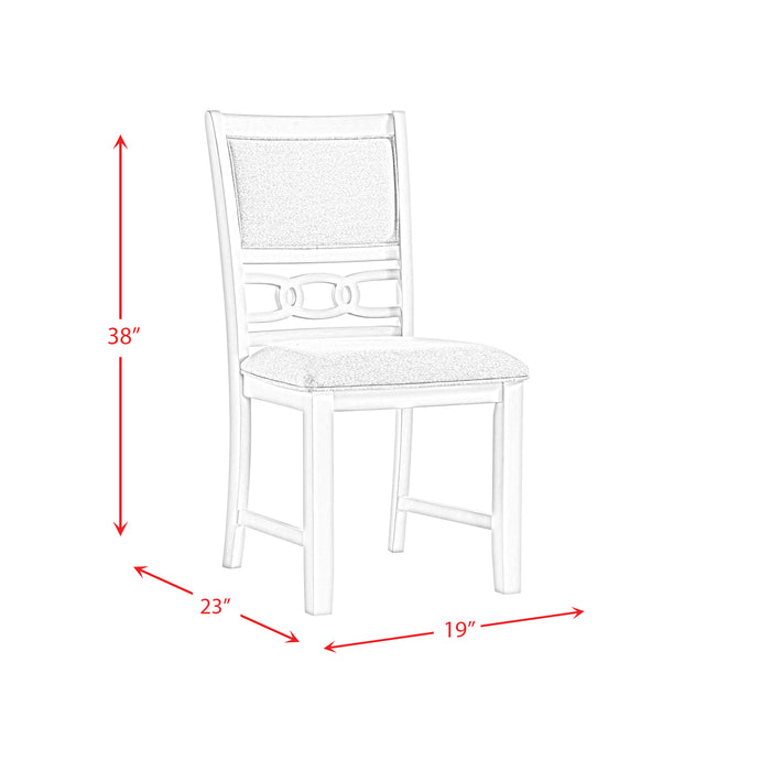Amherst Dining Side Chair W/Fabric Cushion Side Stretcher Grey Finish (2 Per Pack) - Vida Furniture (Laredo,TX)
