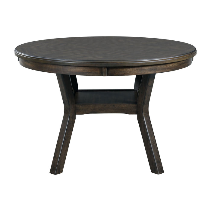 Amherst Dining Table w/Wood Leg Dark Finish - Vida Furniture (Laredo,TX)