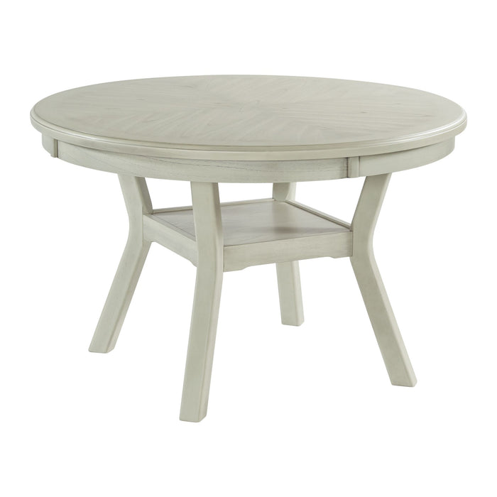 Amherst Dining Table w/Wood Leg White Finish - Vida Furniture (Laredo,TX)