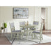 Amherst Dining Table w/Wood Leg White Finish - Vida Furniture (Laredo,TX)