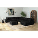 Arizona 7PC Sectional Set with RHF Chaise in Steno Black - Vida Furniture (Laredo,TX)