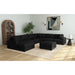 Arizona 7PC Sectional Set with LHF Chaise in Steno Black - Vida Furniture (Laredo,TX)