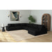 Arizona 6PC Sectional Set with RHF Chaise in Steno Black - Vida Furniture (Laredo,TX)