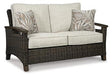 Paradise Trail Outdoor Loveseat, Lounge Chairs and Fire Pit Table - Vida Furniture (Laredo,TX)