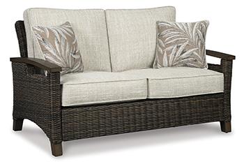 Paradise Trail Outdoor Loveseat, Lounge Chairs and Fire Pit Table - Vida Furniture (Laredo,TX)