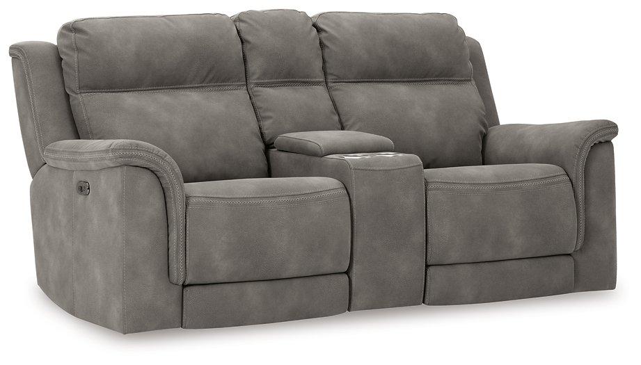 Next-Gen DuraPella Power Reclining Loveseat with Console - Vida Furniture (Laredo,TX)