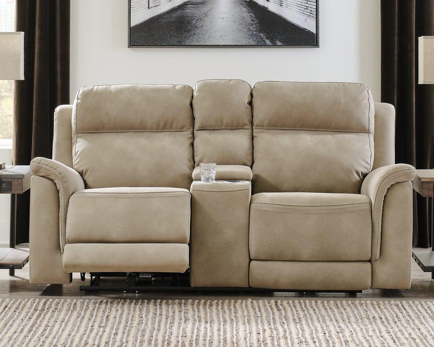 Next-Gen DuraPella Power Reclining Loveseat with Console - Vida Furniture (Laredo,TX)
