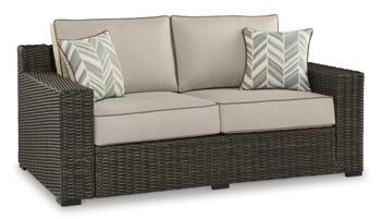 Coastline Bay Outdoor Loveseat with Cushion - Vida Furniture (Laredo,TX)