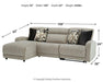 Colleyville Power Reclining Sectional with Chaise - Vida Furniture (Laredo,TX)