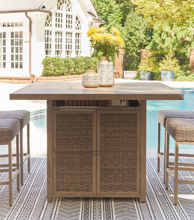 Walton Bridge Outdoor Bar Set - Vida Furniture (Laredo,TX)