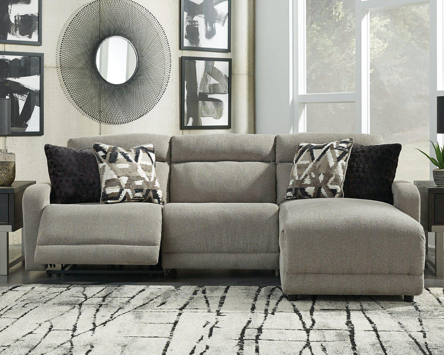 Colleyville Power Reclining Sectional with Chaise - Vida Furniture (Laredo,TX)