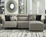 Colleyville Power Reclining Sectional with Chaise - Vida Furniture (Laredo,TX)