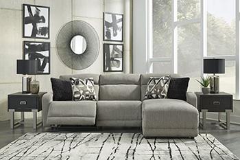 Colleyville Power Reclining Sectional with Chaise - Vida Furniture (Laredo,TX)