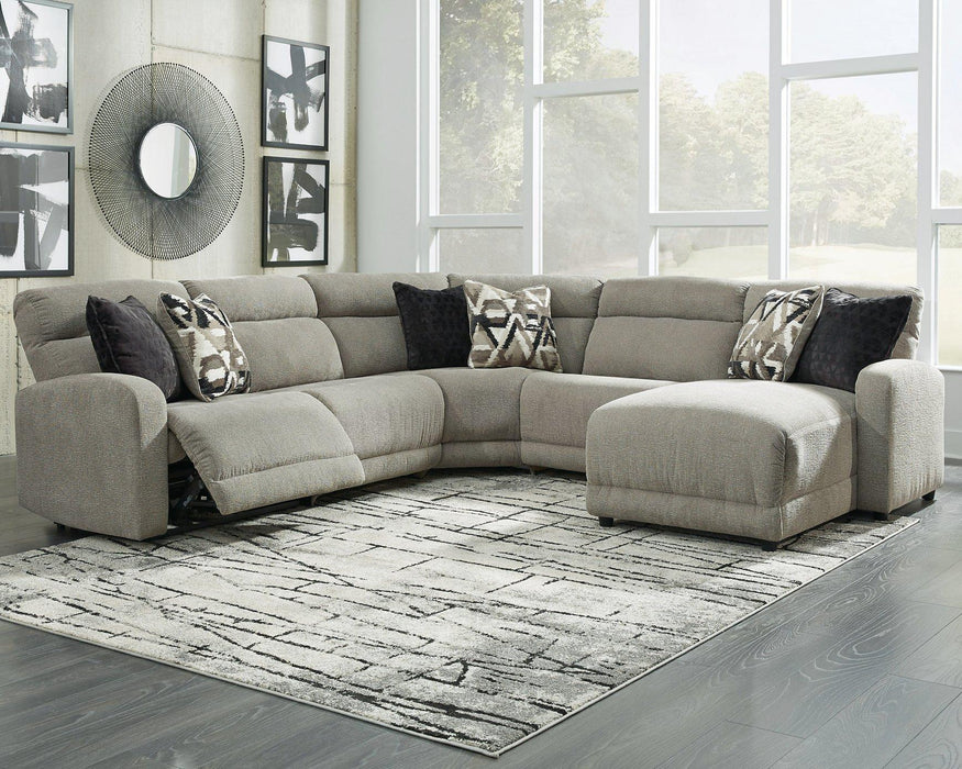 Colleyville Power Reclining Sectional with Chaise - Vida Furniture (Laredo,TX)
