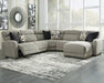 Colleyville Power Reclining Sectional with Chaise - Vida Furniture (Laredo,TX)