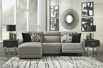 Colleyville Power Reclining Sectional with Chaise - Vida Furniture (Laredo,TX)