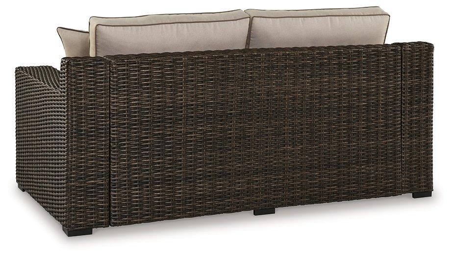 Coastline Bay Outdoor Loveseat with Cushion - Vida Furniture (Laredo,TX)
