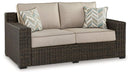 Coastline Bay Outdoor Loveseat with Cushion - Vida Furniture (Laredo,TX)