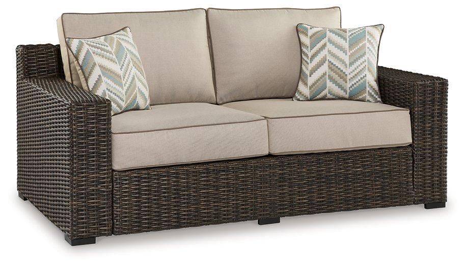 Coastline Bay Outdoor Loveseat with Cushion - Vida Furniture (Laredo,TX)