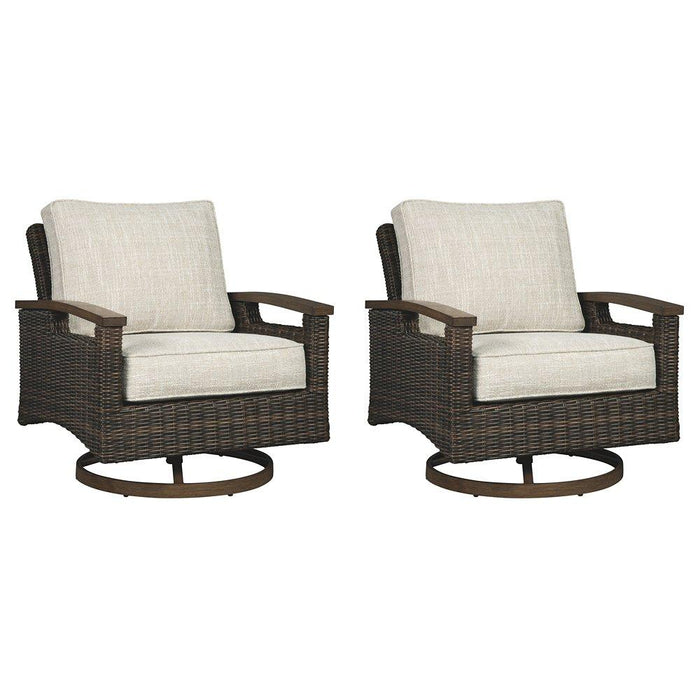 Paradise Trail Outdoor Sofa, Lounge Chairs and Fire Pit Table - Vida Furniture (Laredo,TX)