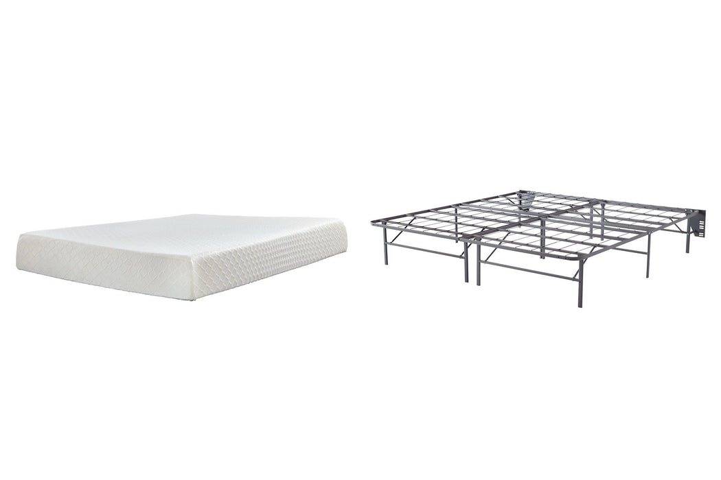 10 Inch Chime Memory Foam Mattress Set - Vida Furniture (Laredo,TX)
