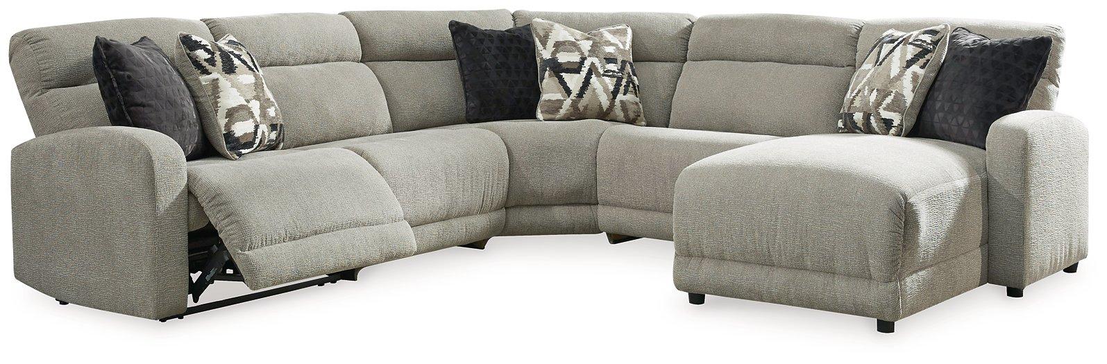 Colleyville Power Reclining Sectional with Chaise - Vida Furniture (Laredo,TX)