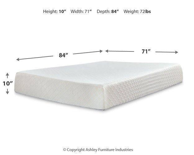 10 Inch Chime Memory Foam Mattress Set - Vida Furniture (Laredo,TX)