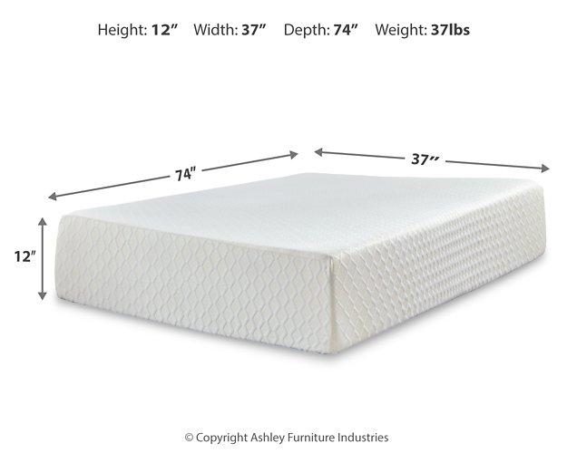 Chime 12 Inch Memory Foam Mattress in a Box - Vida Furniture (Laredo,TX)