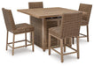 Walton Bridge Outdoor Bar Set - Vida Furniture (Laredo,TX)