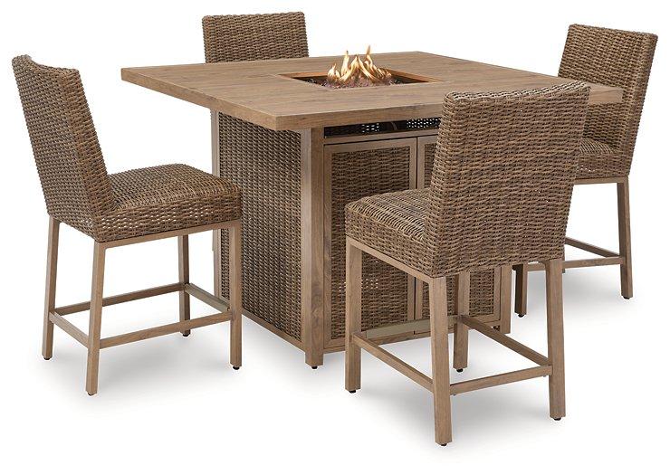Walton Bridge Outdoor Bar Set - Vida Furniture (Laredo,TX)