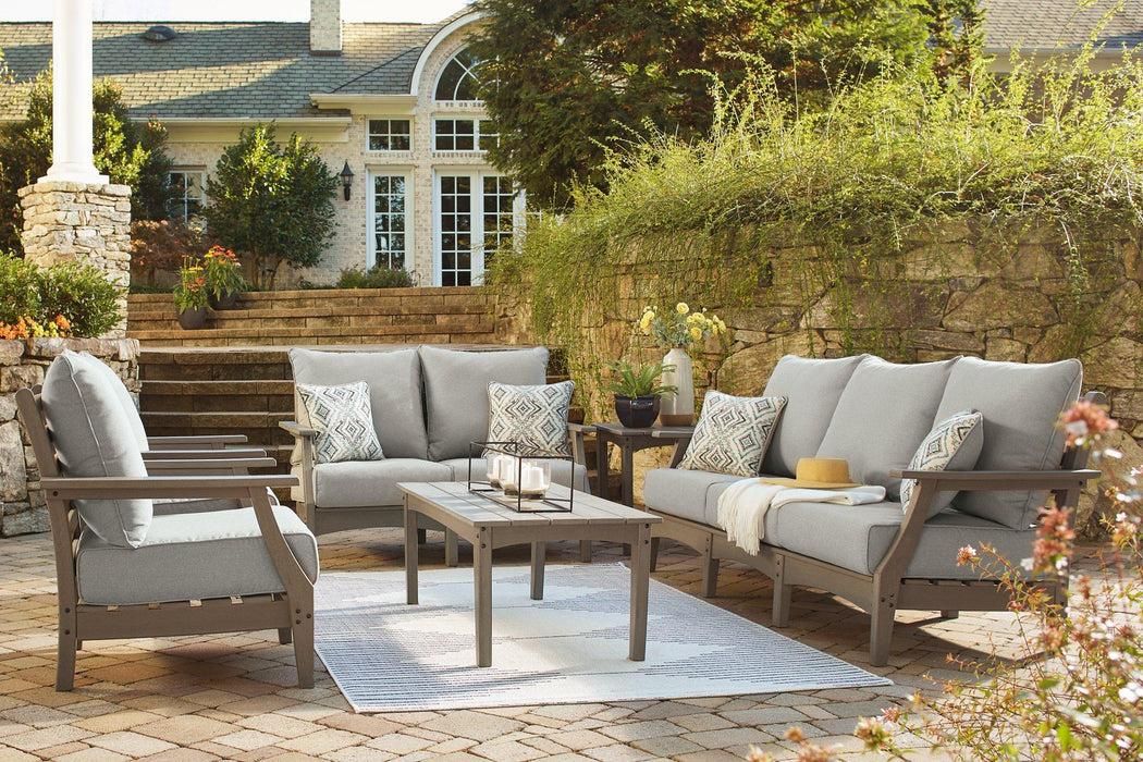 Visola Outdoor Sofa and Loveseat Set - Vida Furniture (Laredo,TX)