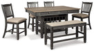 Tyler Creek Counter Height Dining Set - Vida Furniture (Laredo,TX)