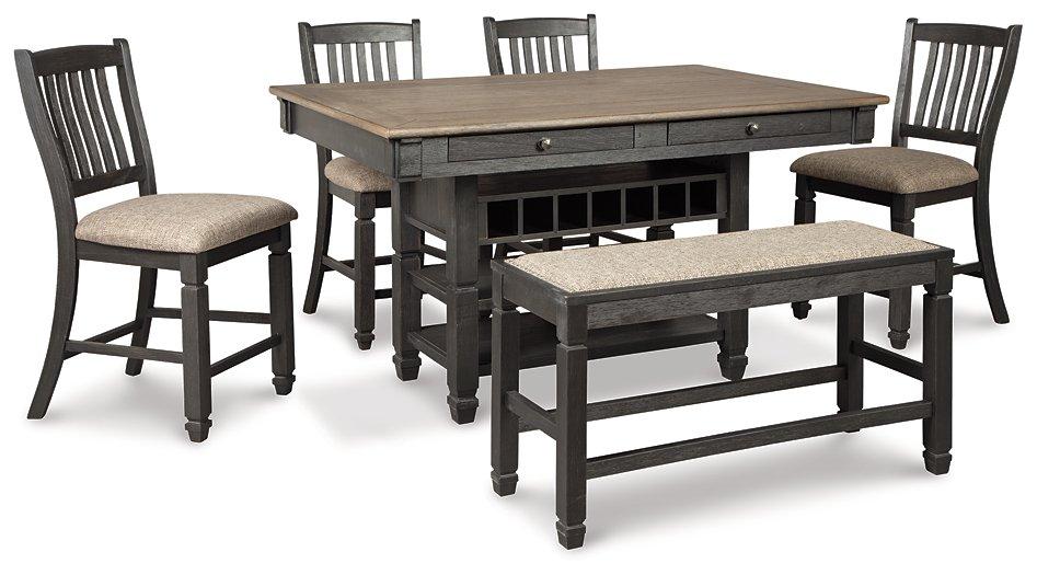 Tyler Creek Counter Height Dining Set - Vida Furniture (Laredo,TX)