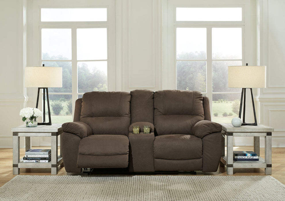 Next-Gen Gaucho Reclining Loveseat with Console - Vida Furniture (Laredo,TX)
