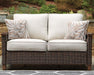 Paradise Trail Outdoor Loveseat, Lounge Chairs and Fire Pit Table - Vida Furniture (Laredo,TX)