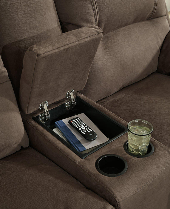 Next-Gen Gaucho Reclining Loveseat with Console - Vida Furniture (Laredo,TX)