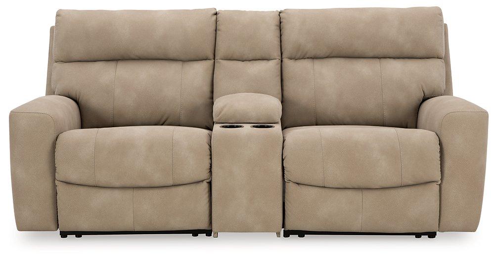 Next-Gen DuraPella Power Reclining Sectional Loveseat with Console - Vida Furniture (Laredo,TX)