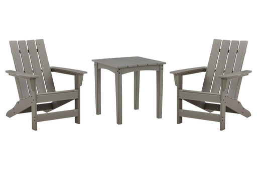 Visola Outdoor Adirondack Chair Set with End Table - Vida Furniture (Laredo,TX)