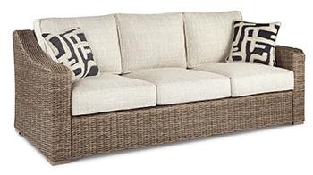 Beachcroft Outdoor Sofa, Lounge Chairs and Fire Pit - Vida Furniture (Laredo,TX)