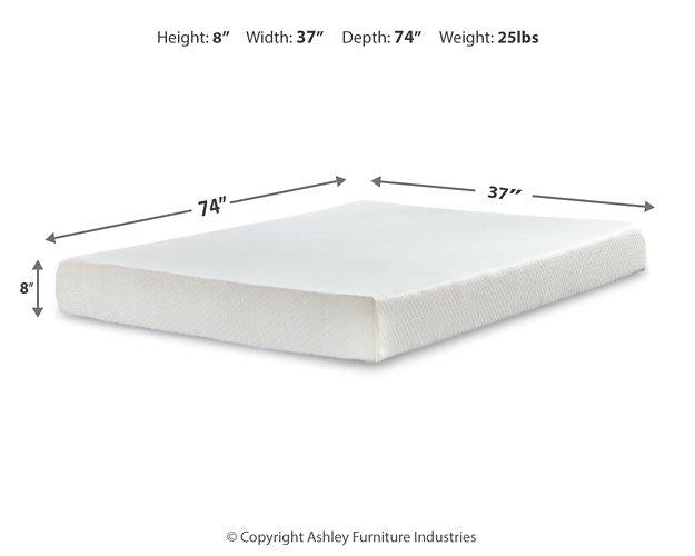 Chime 8 Inch Memory Foam Mattress in a Box - Vida Furniture (Laredo,TX)