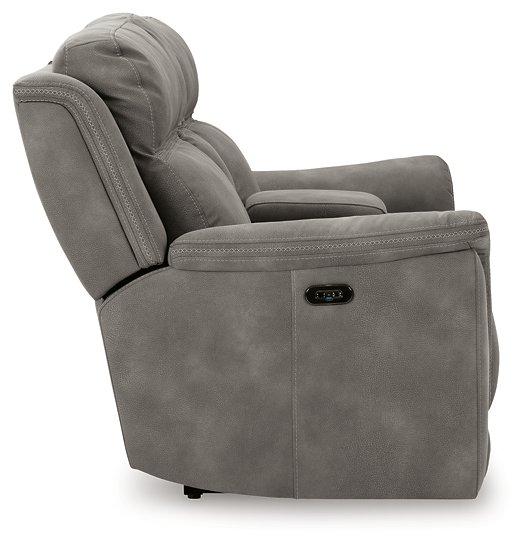 Next-Gen DuraPella Power Reclining Loveseat with Console - Vida Furniture (Laredo,TX)