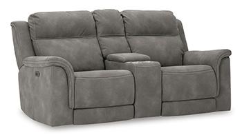 Next-Gen DuraPella Power Reclining Loveseat with Console - Vida Furniture (Laredo,TX)