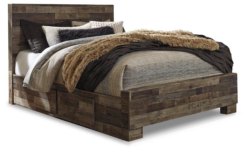 Derekson Bed with 2 Side Storage - Vida Furniture (Laredo,TX)